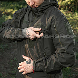 Куртка Вітрівка Патрол демісезонна хакі з флісом