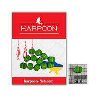 МІНІ-Бойл з резинкою HARPOON Pop UP 9*8мм 12шт Часник Зелений