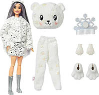 Кукла Барби в костюме медведя Зимний блеск Barbie Reveal Polar Bear