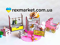 Мебель для куклы Лол Детская комната меблі для ляльок Ляльковий Дім