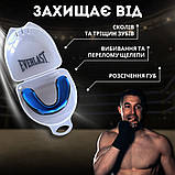 Капа для боксу боксерська для зубів Everlast Evergel Одностороння Синій (Evergel), фото 4