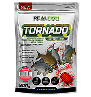 Прикормка REALFISH TORNADO 900грам  Полуниця-Суниця   (10шт в уп)