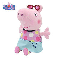 Плюшевая игрушка Свинка Пеппа ( Peppa Pig) в ярком платье в горошек