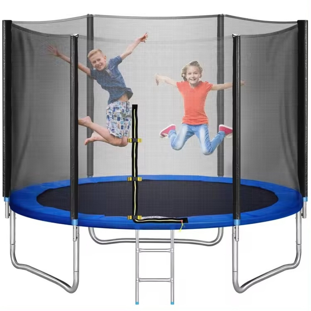 Батут FunFit 252 см (до 120 кг) сітка та сходи, фото 1