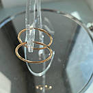 Срібні сережки кільця жіночі Конго Стильні сережки великі зі срібла круглі позолочені (ф. 2,5 см), фото 2