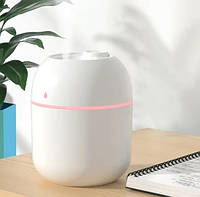 Белый бесшумный ультразвуковой мини увлажнитель воздуха USB Humidifier с подсветкой аромадиффузор