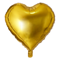 Фольгована кулька "Серце" золота металік Flexmetal 4"(10см)