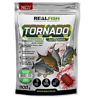 Прикормка REALFISH TORNADO 900грам Зелений часник (10шт в уп)