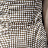 Сарафан J.London без кишень без рукавів гусяча лапка бежевий, фото 6