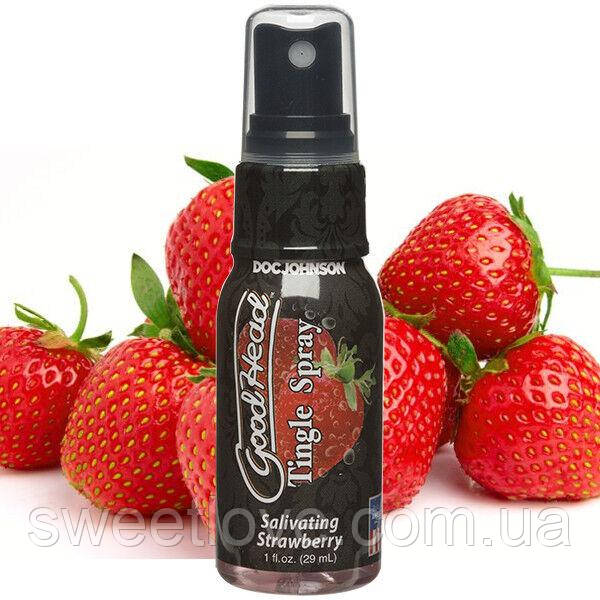 Спрей для мигета Doc Johnson GoodHead Tingle Spray – Strawberry (29 мл) зі стимулювальним ефектом
