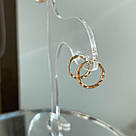 Круглі сережки-конго з алмазною гранню Феєчка ф. 1 см, фото 2
