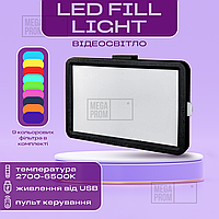 Мини видеосвет 10х15 см LED лампа для фото, видео постоянный свет. Студийный свет.