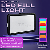 Мини видеосвет 10х15 см LED лампа для фото, видео постоянный свет. Студийный свет.