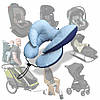Дитяча ортопедична подушка для автокрісла або коляски Baby Travel Premium Pillow. Різні кольори., фото 9