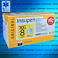 Голки 8 мм для інсулінової шприц-ручки INSUPEN / ІНСУПЕН 30G, 100 шт.