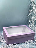 Коробка прямокутна з віконцем (лаванда), фото 4