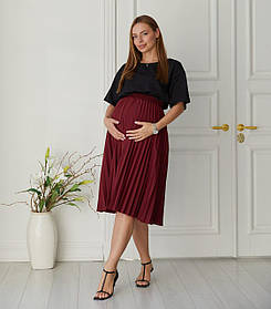 Літня спідниця для вагітних Vilnius розмір S/M Lullababe Бордовий