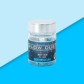 Глітер у пластівцях Seker&Sugar "GLOW DUST" (декор + барвник) — Блакитний — 7 г