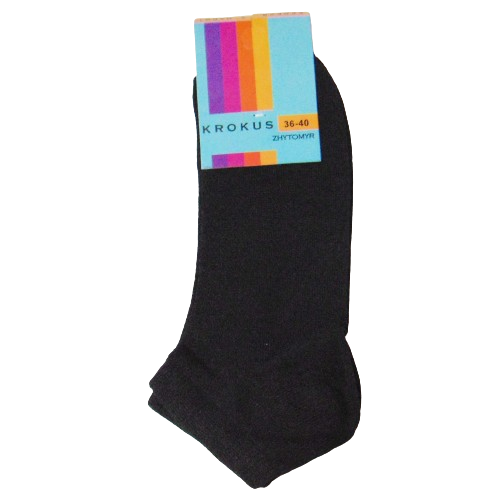 Шкарпетки жіночі короткі із сіткою вгорі Krokus 36-40 чорні, фото 1