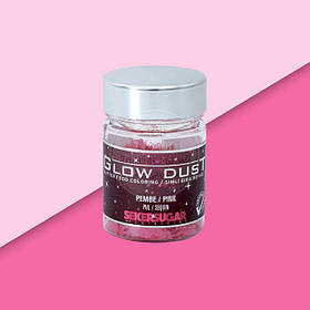 Глітер у пластівцях Seker&Sugar "GLOW DUST" (декор + барвник) — Рожевий — 7 г