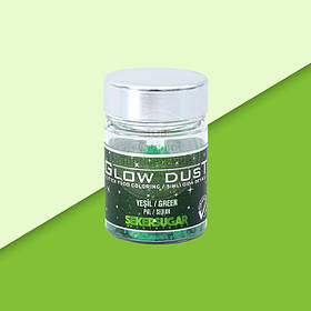 Глітер у пластівцях Seker&Sugar "GLOW DUST" (декор + барвник) — Зелений- 7 г