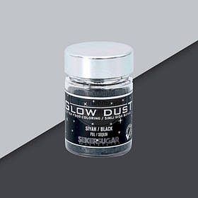 Глітер у пластівцях Seker&Sugar "GLOW DUST" (декор + барвник) — Чорний — 7 г