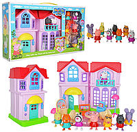 Будиночок Свинки Пеппи з персонажами мультфільму (8 шт) звук, світло