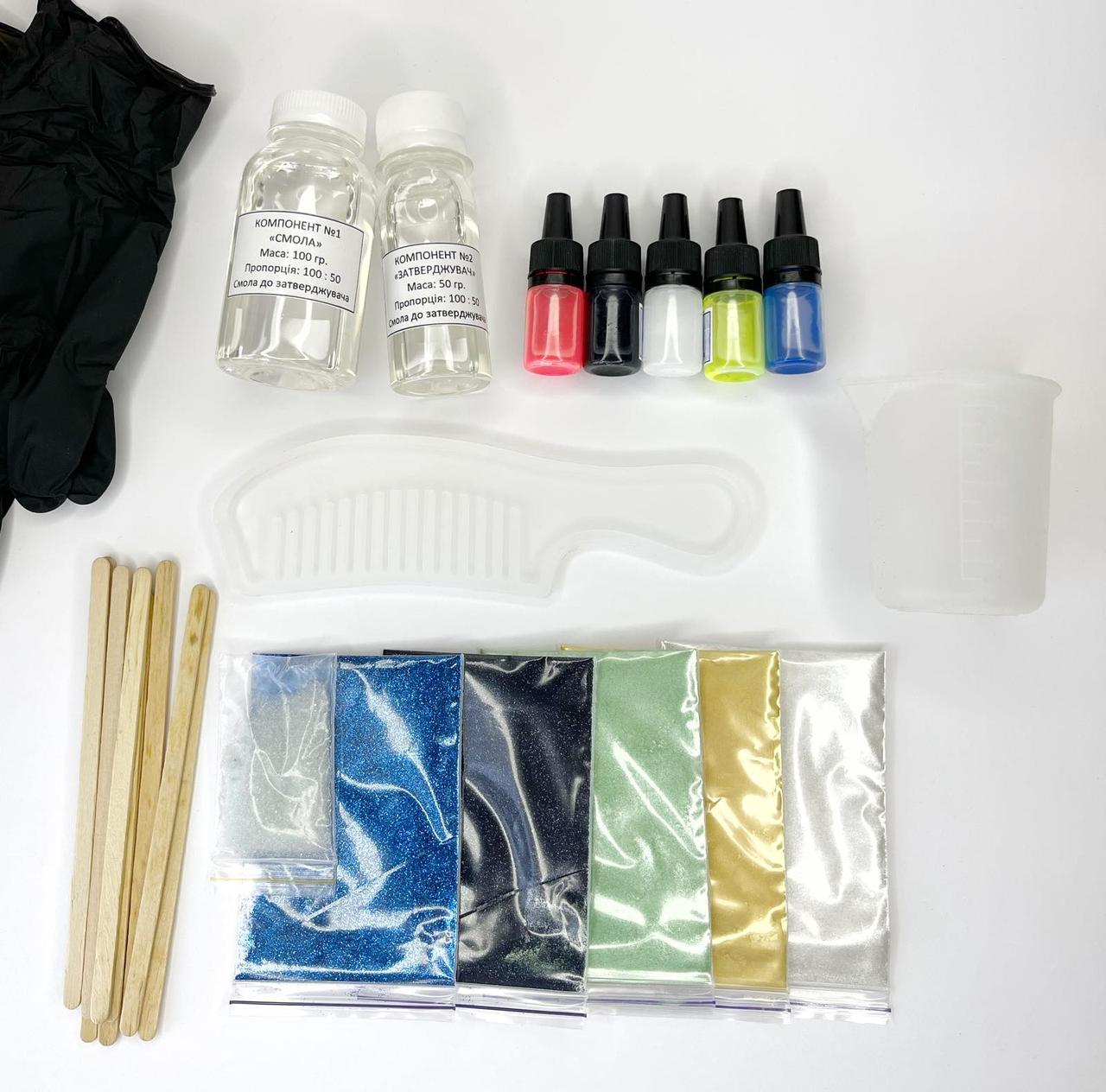 Набір для творчості рукоділля Finding Епоксидна смола молд гребінець пігменти наповнювачі фарбники, фото 1
