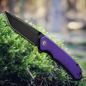 Кишеньковий складаний ніж з кліпсою для риболовлі, туризму, кемпінгу. Civivi Brazen C2023D фіолетовий для подарунка