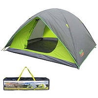 Четырехместная палатка с тентом и козырьком Green Camp GC1018-4