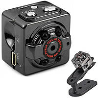 Мини камера с датчиком движения и ночным видением Full HD 1080P, SQ8 / Экшн камера на прищепке