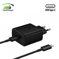 Блок питания для телефона + кабель, 45W PD Adapter USB-C Черный, устройство для зарядки телефона, адаптер (SH)