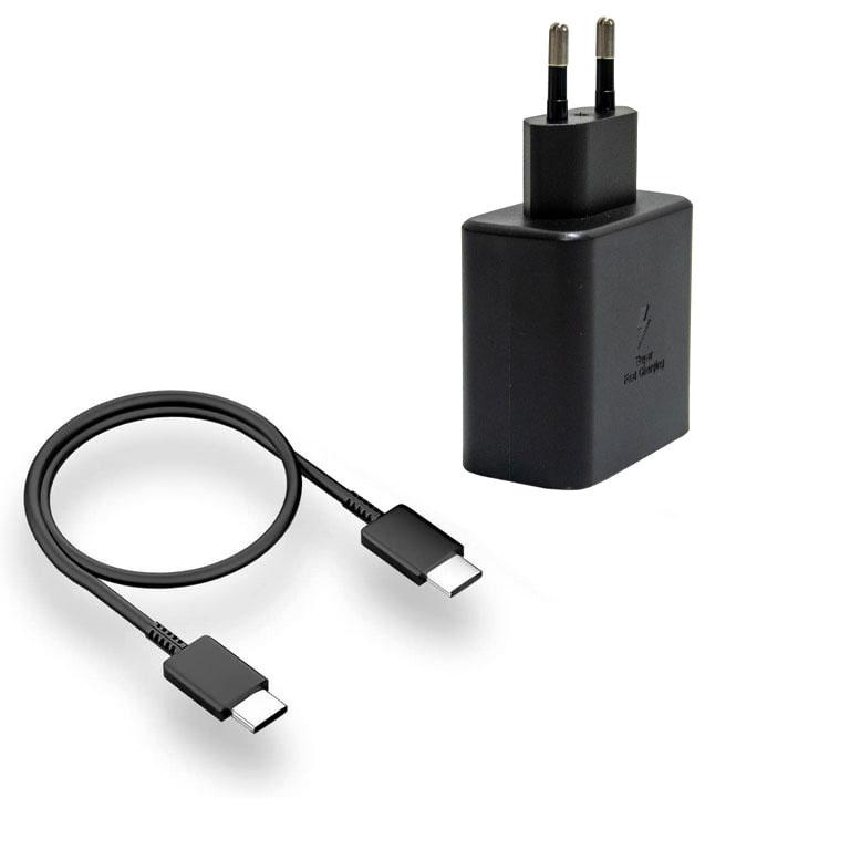 Уцінка! Блок живлення для телефону + кабель, 45W PD Adapter USB-C Чорний, пристрій для заряджання телефону