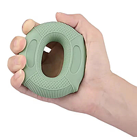 Силиконовый кистевой эспандер для рук с сопротивлением от 14 до 18 килограмм, для запястья (Зеленый)