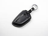 Шкіряний чохол для ключа BMW X3, X5,X6, X7, 3-series, 5-series, 7-series, X5M, X6M, X7M, M5, M8 (чорний), фото 3