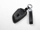 Шкіряний чохол для ключа BMW X3, X5,X6, X7, 3-series, 5-series, 7-series, X5M, X6M, X7M, M5, M8 (чорний), фото 4