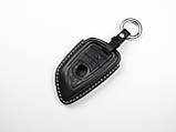 Шкіряний чохол для ключа BMW X3, X5,X6, X7, 3-series, 5-series, 7-series, X5M, X6M, X7M, M5, M8 (чорний), фото 2