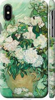 Чехол на iPhone X Винсент Ван Гог. Ваза с розами "5543m-1050-18101"