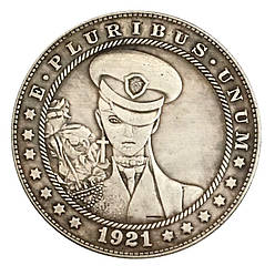 Сувенір монета долар США Банк 1921г "Дівчина в погонах". Hobo Coin American Morgan