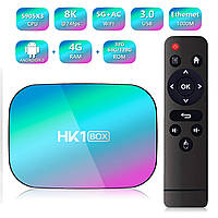 HK1 BOX Android 9.0 Smart TV Box Amlogic S905X3 CPU 4GB RAM 32GB 2.4G+5G Wi-Fi 128 Gb