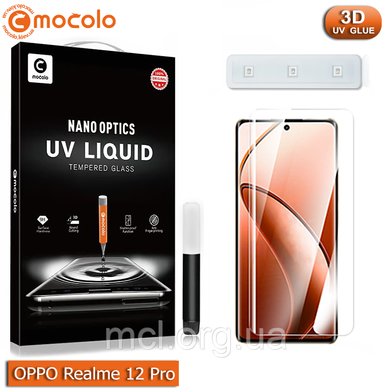 Захисне скло Mocolo Oppo Realme 12 Pro (12 Pro+) Nano Optics UV Liquid Tempered Glass 3D (Clear)