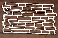 Многоразовый трафарет из пластика каменная кладка Пещаник (50×35 см)