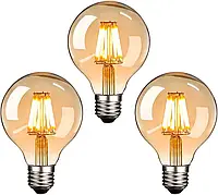 NUODIFAN Edison E27, 3 лампы в стиле ретро, 8 Вт, светодиодная лампа накаливания в винтажном стиле
