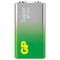 Батарейка лужна типу Крона GP Super 1604A-S1 Alkaline 6LR61 (крона) 9V трей 1шт для ваг, приймачів