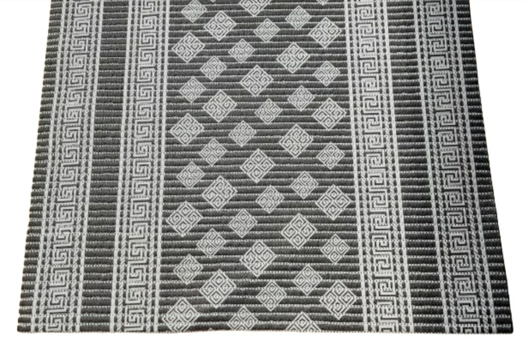 Килимок чорно-сірий  для ванної кімнати, бані, сауни, ширина 65 см