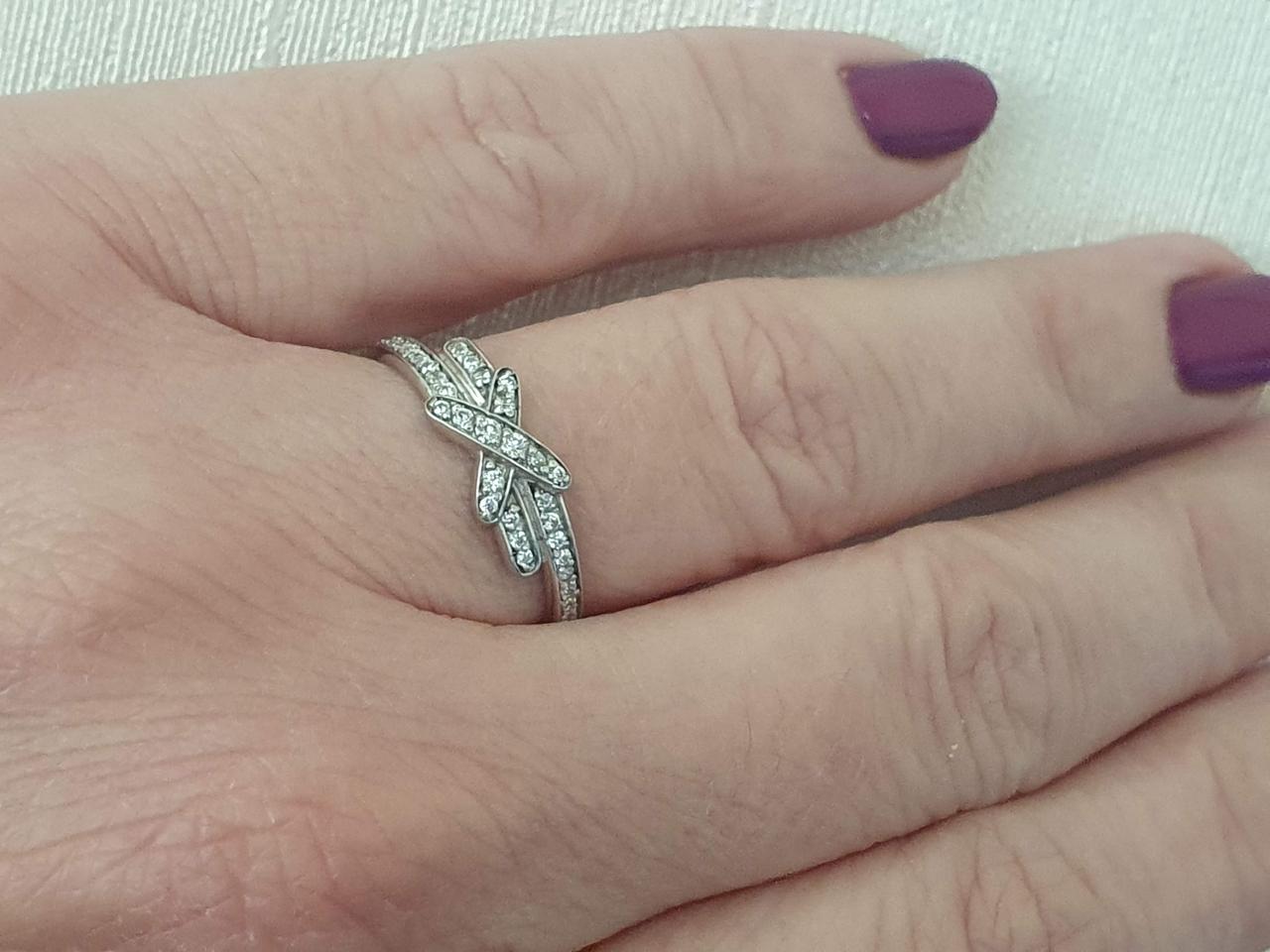 Срібне кільце з фіанітами. 500074-Р 16