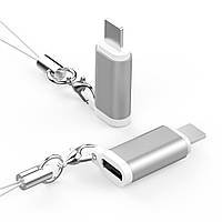 Переходник i-OS «папа» на USB-C «мама», сопряжение с зарядным устройством для защиты от потери ключей