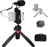 Comica Smartphone Vlogging Kit, CVM-VM10-K2 PRO Shotgun Microphone с держателем телефона штатива