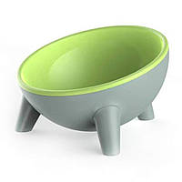 Boxoon Миска для корма зеленая для домашних животных Пластиковая круглая базовая креативная легкая