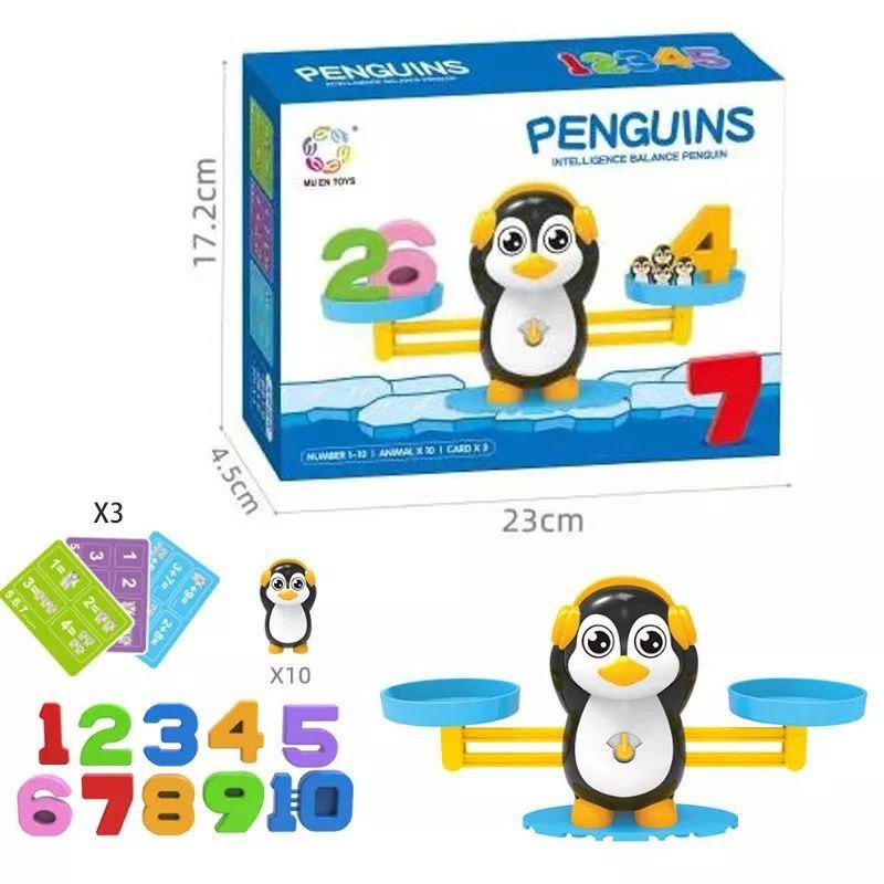 Розвиваюча дитяча гра : Пінгвін балансир. Вчимося рахувати, думати, порівнювати. Для дітей від 1.5 до 6 років.